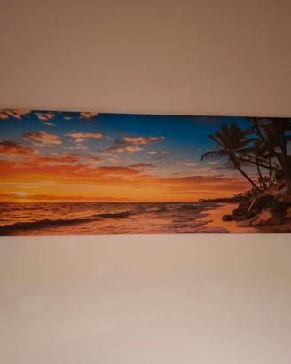 Quadro moderno spiaggia al tramonto - stile canvas