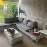 Salotto da giardino in rattan beliani mod lanciano