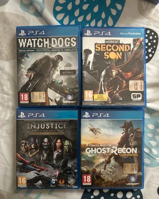 Lotto 4 Giochi PS4 (Watch Dogs, inFAMOUS...)
