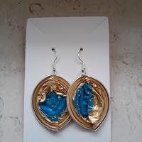 Orecchini artigianali capsule caffè in alluminio 