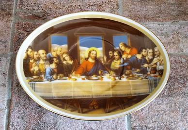 Piatto Decorativo in Porcellana con L' Ultima Cena
