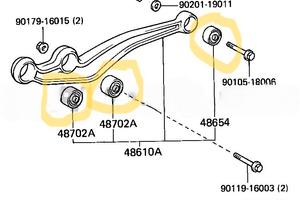 Silentblock Toyota HDJ 80 originali.