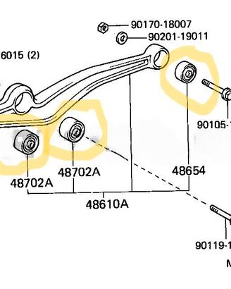 Silentblock Toyota HDJ 80 originali.