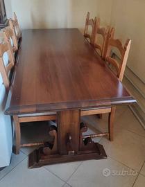 Del Tongo tavolo fratino con sedie