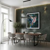 Quadro astratto floreale firmato - pezzo unico