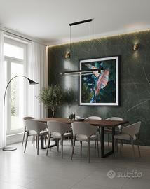 Quadro astratto floreale firmato - pezzo unico