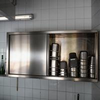 Armadio pensile professionale, 2 ante acciaio inox