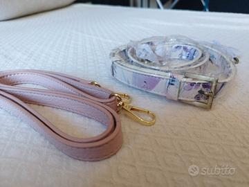 tracolla borsa rosa e a fiori