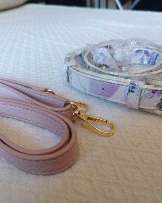 tracolla borsa rosa e a fiori