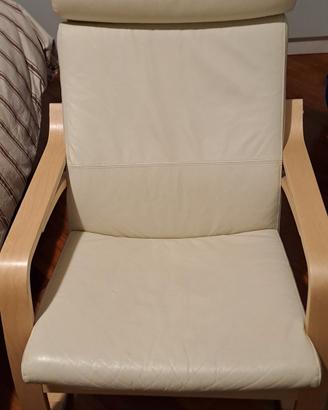 Sedia a dondolo ecopelle Poang