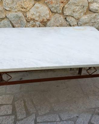 Tavolo con top marmo
