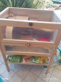 Gabbia in legno per roditori