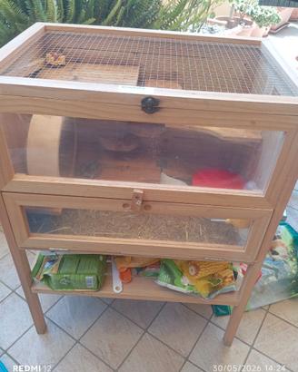 Gabbia in legno per roditori