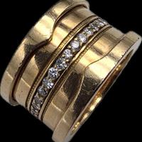 ANELLO FASCIONE ORO DIAMANTI