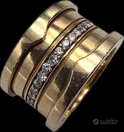 ANELLO FASCIONE ORO DIAMANTI