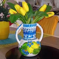 Vaso fatto a mano decoro siciliano