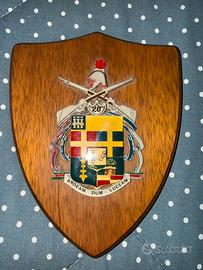 Targa araldica militare da parete su legno