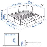 LETTO DIVANO "FLEKKE" IKEA
