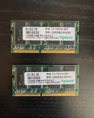 Coppia RAM 128MB PC133 SODIMM per Korg Triton