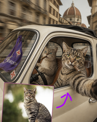 Il tuo cane/gatto in un poster iconico!
