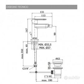 Miscelatore bidet Paffoni nuovo