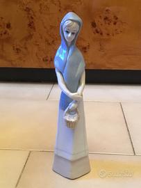 Statuetta Lladro Rosal donna porcellana spagnola
