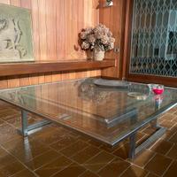 Coffee table vetro e metallo 120x120