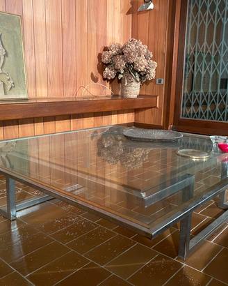 Coffee table vetro e metallo 120x120