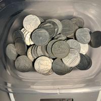 Lotto da 160g di monete da 10 lire Italia