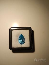 1 pcs Blu Topazio 27.18 ct ICA Gemlab taglio laser