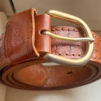 Cintura vero cuoio marrone chiaro