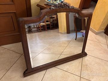 Specchio anni 50, cornice in legno 