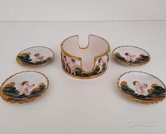 Capodimonte Ciotola Piattini Posacenere Porcellana