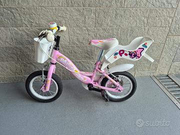 bicicletta per bambina completa di rotelle