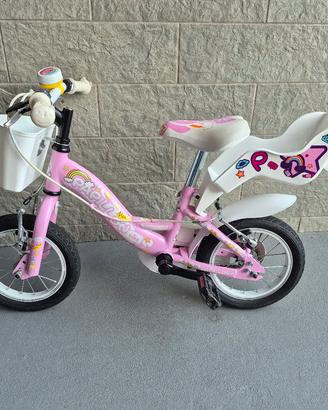 bicicletta per bambina completa di rotelle