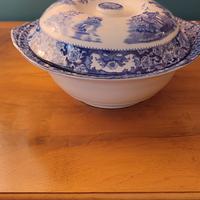 Zuppiera in porcellana inglese d'epoca 