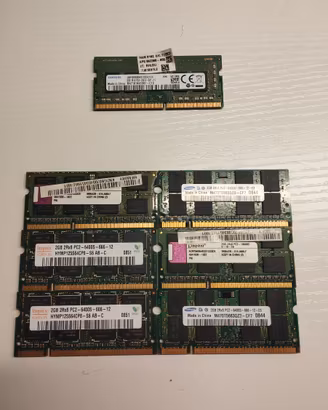 Lotto Memorie RAM PC e Notebook (DDR2, DDR3, DDR4)