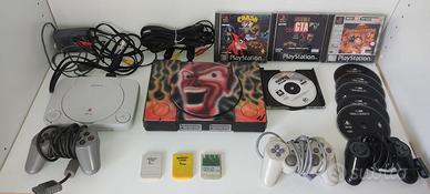 Console Play Station 1 aerografata con giochi
