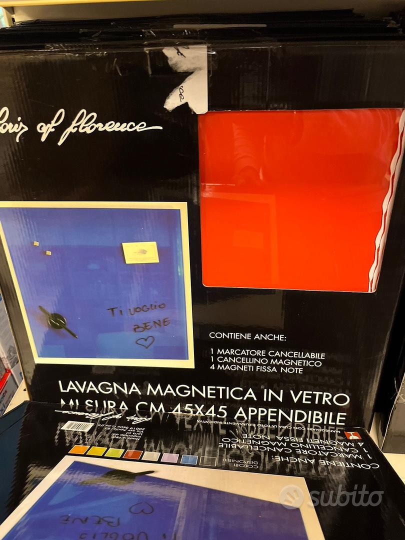 Lavagna magnetica, lavagna di vetro 45x45 cm