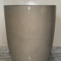 Vaso terra cotta smaltata beige