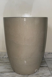 Vaso terra cotta smaltata beige
