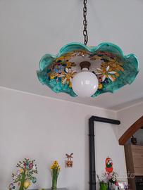lampadario di ceramica di vietri