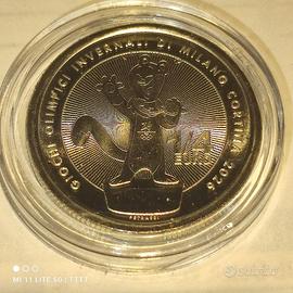 Moneta 25 centesimi olimpiadi milano cortina comme