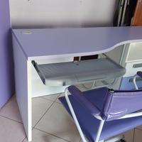 scrivania e sedia da cameretta 