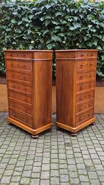 Coppia settimanali cassettiere lombardi antichi la