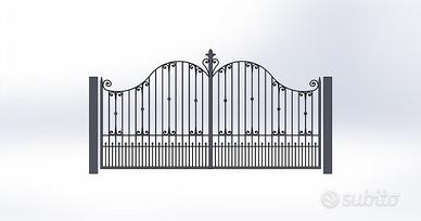 CANCELLO IN FERRO PER PODERE O TERRENO