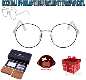 Occhiali UV400 lenti antiriflesso Pc,Tv,Cosplay