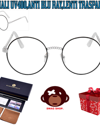 Occhiali UV400 lenti antiriflesso Pc,Tv,Cosplay