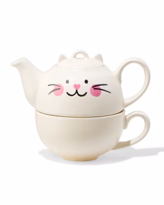 Teiera "Tea for One" a forma di gattino – Nuova