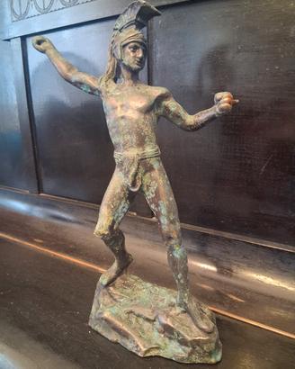 Scultura soldato romano in bronzo 